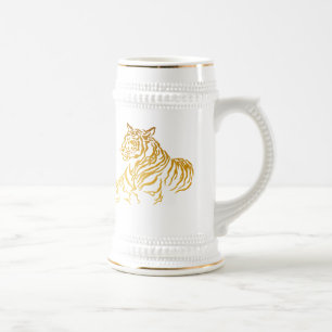 Taza del tigre del oro