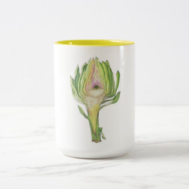 Taza del tono de la rebanada 2 de la alcachofa (1 (Centro)