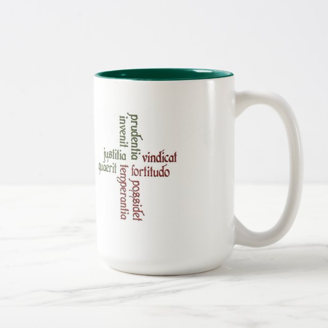 Taza del tono de las virtudes cardinales 2 (Derecha)