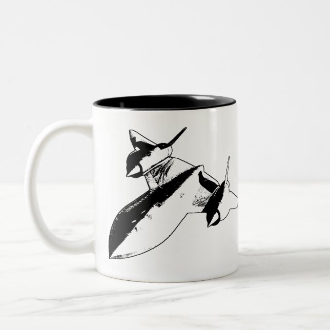 Taza del tono de Lockheed SR-71 dos - negro (Izquierda)