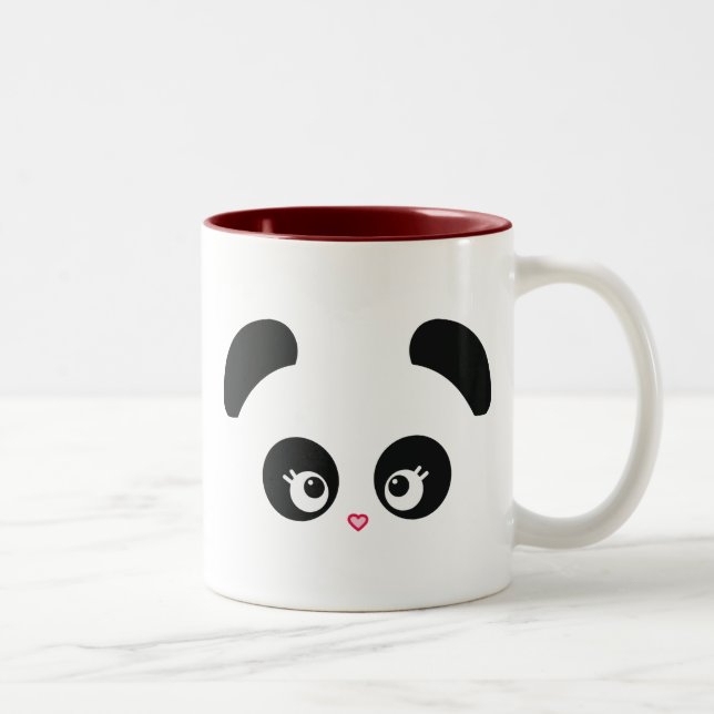 Taza del tono de Panda® dos del amor (Derecha)