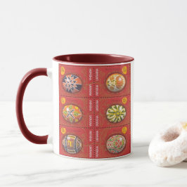 Taza del tono de Pascua Egg3 dos del ucraniano de