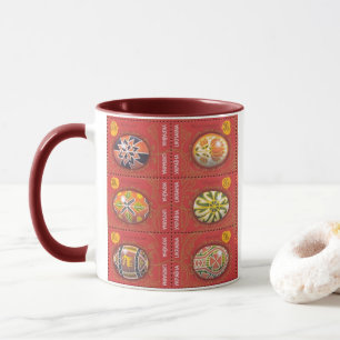 Taza del tono de Pascua Egg3 dos del ucraniano de