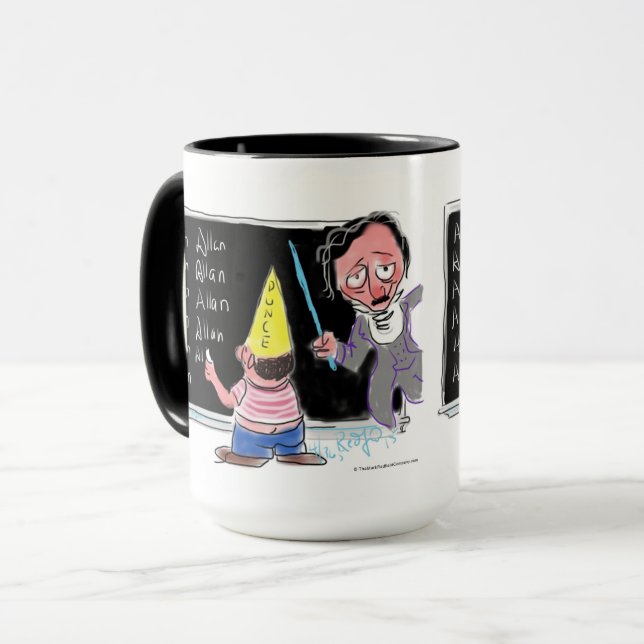 Taza del "tonto" de Edgar Allan Poe (Anverso izquierdo)