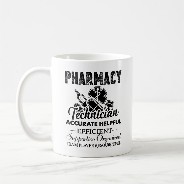 Taza del trabajo del técnico de la farmacia (Izquierda)