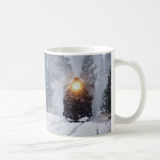 Taza del tren del invierno