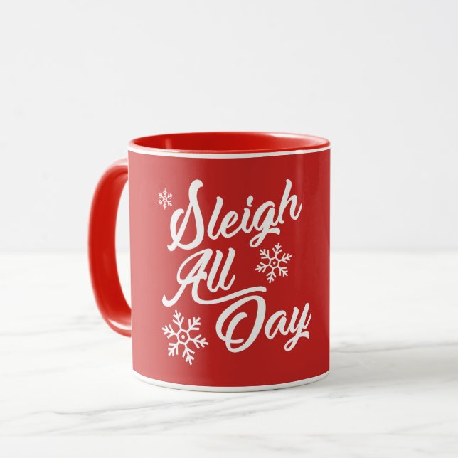 TAZA DEL TRINEO REGALO DEL NAVIDAD TODO EL DÍA (Anverso izquierdo)