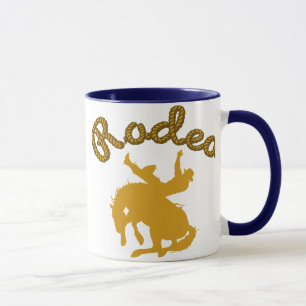 Taza del vaquero del rodeo