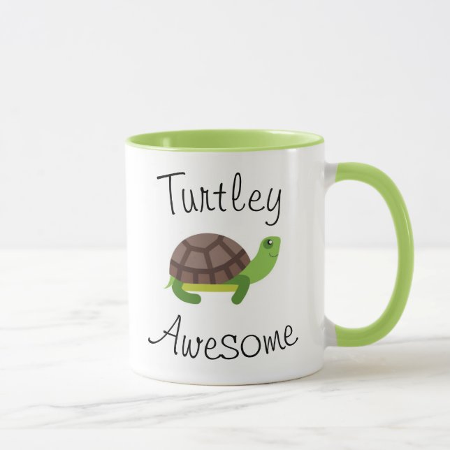 Taza del verde del retruécano de la tortuga (Derecha)