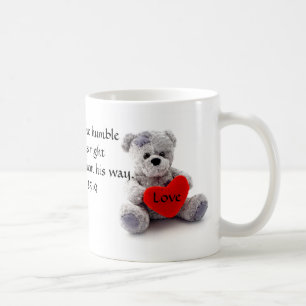 Taza del verso de la biblia del oso de peluche del