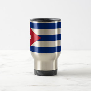 Taza del viaje con la bandera de Cuba