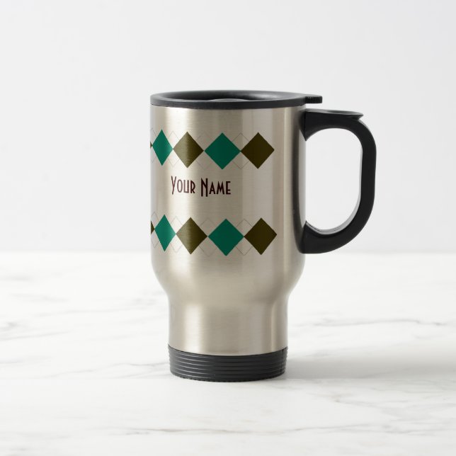 Taza del viaje de Argyle - personalizada (Derecha)