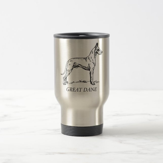 Taza del viaje de great dane (Centro)
