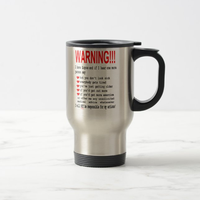 Taza del viaje de la advertencia del lupus (Derecha)