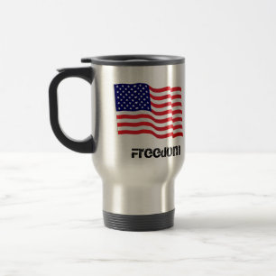 Taza del viaje de la bandera americana