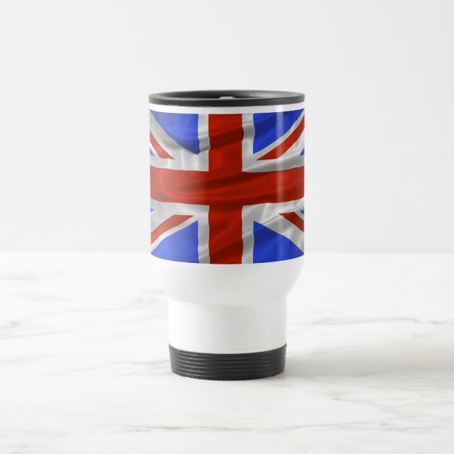 Taza del viaje de la bandera de Reino Unido (Centro)