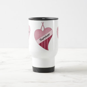 taza del viaje de la cinta del rosa del