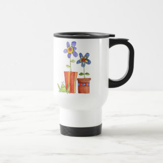 Taza del viaje de la flor y de la rana