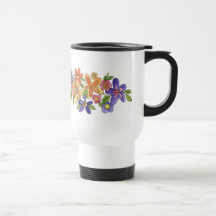 Taza del viaje de la flor y de la rana