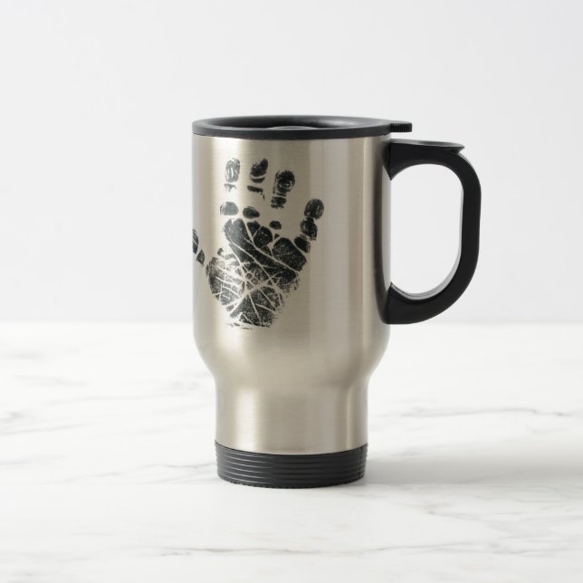 Taza del viaje de la impresión de la mano del bebé (Derecha)