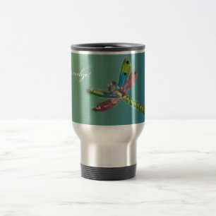 Taza del viaje de la libélula del vuelo