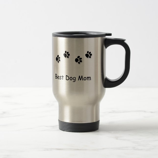 Taza del viaje de la mamá del perro de la (Derecha)