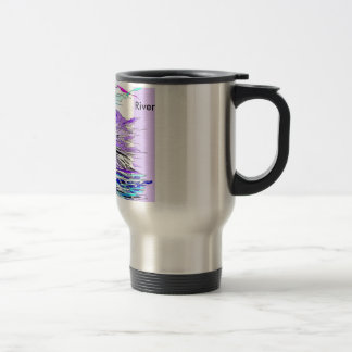 Taza del viaje de la montaña púrpura del río