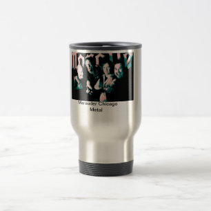Taza del viaje de la plata de la foto del