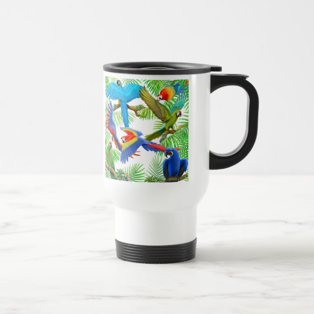Taza del viaje de la selva del Macaw (Derecha)