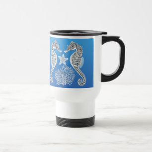 Taza del viaje de las estrellas de mar del caballo