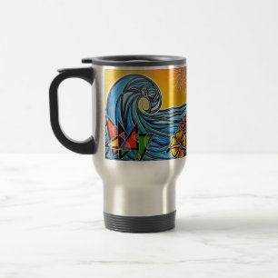 Taza del viaje de las ondas del verano