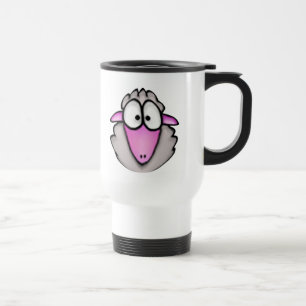 Taza del viaje de las ovejas del dibujo animado