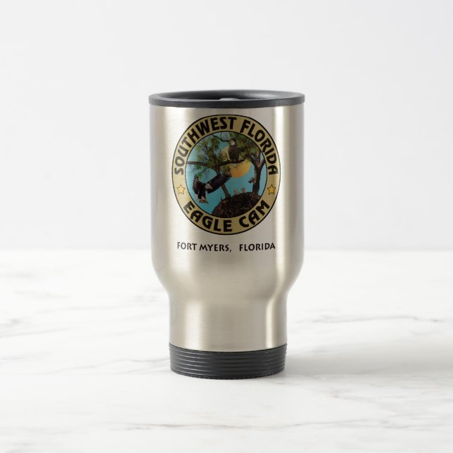 Taza del viaje de Logo'ed (Centro)