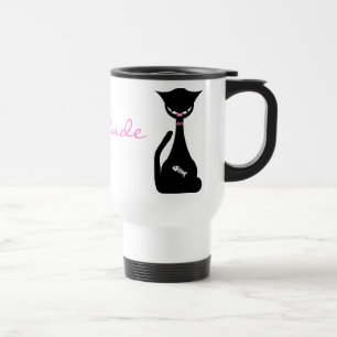 Taza del viaje de los amantes del gato de