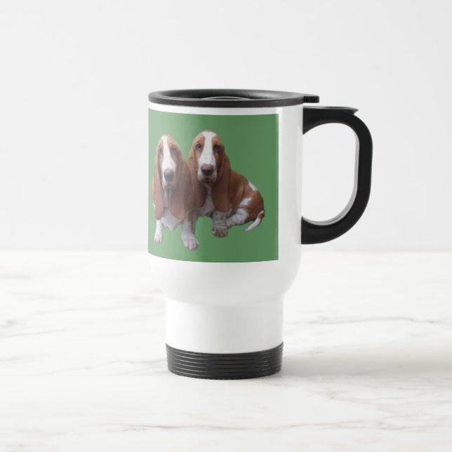 Taza del viaje de los compinches de Basset Hound (Derecha)
