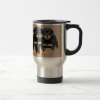 Taza del viaje de los compinches de Rottweiler