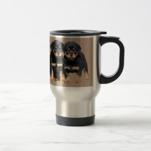 Taza del viaje de los compinches de Rottweiler