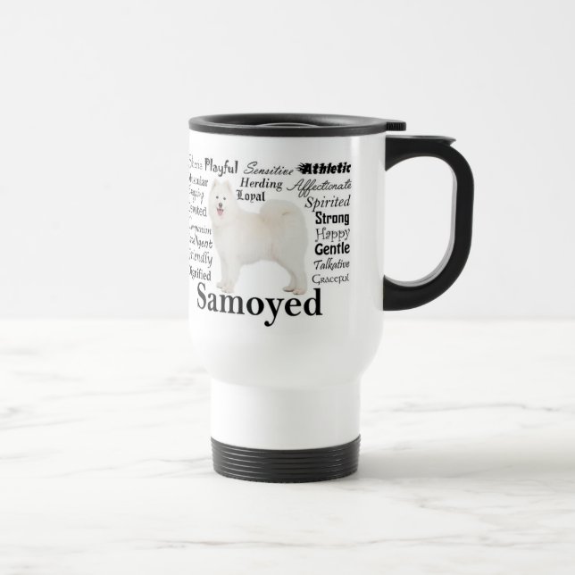 Taza del viaje de los rasgos del samoyedo (Derecha)