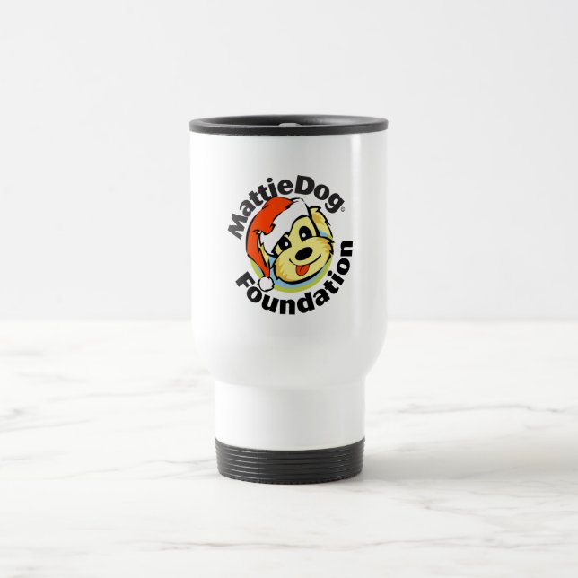 Taza del viaje de MattieDog Santa (Centro)