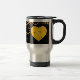 Taza del viaje de Pickleball con el corazón