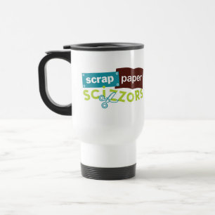 Taza del viaje de Scizzors del papel de pedazo