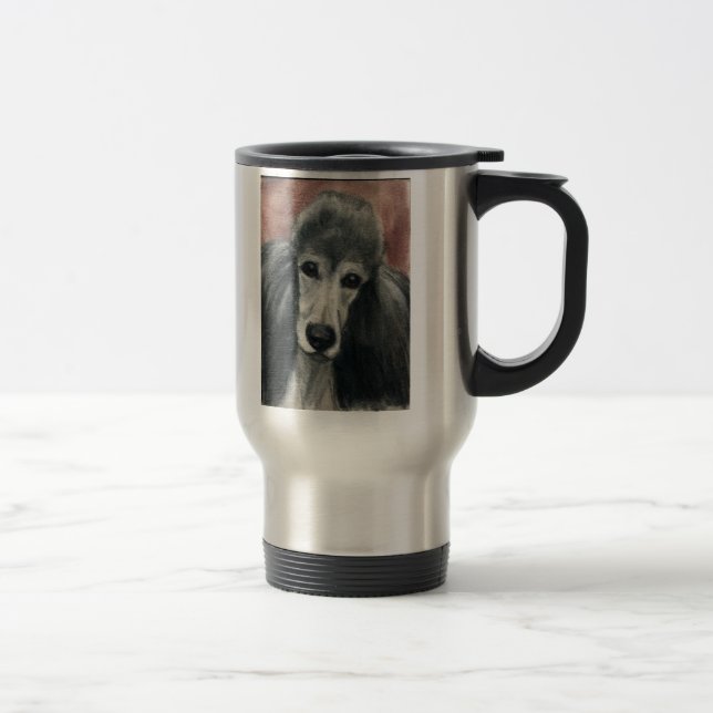 Taza del viaje del arte del "caniche estándar de (Derecha)