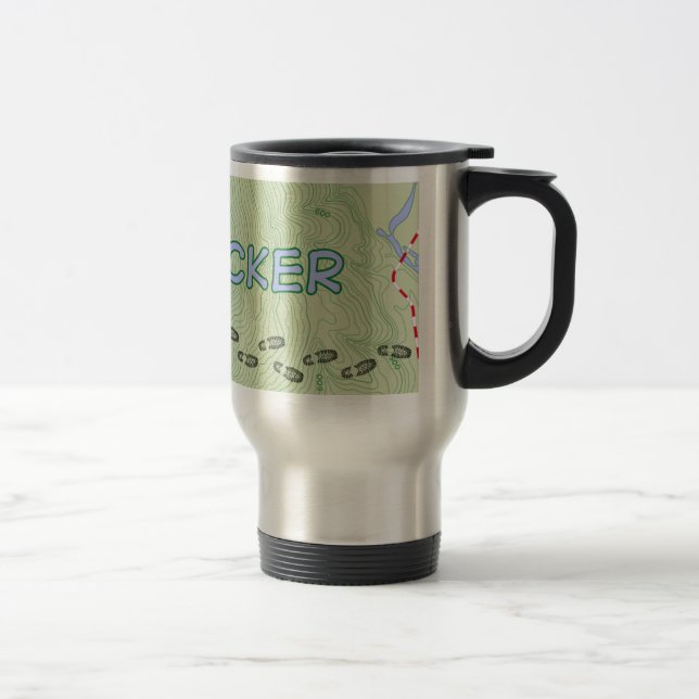 taza del viaje del backpacker (Derecha)