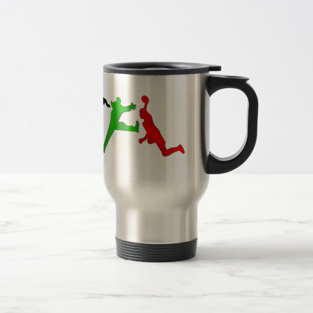 Taza del viaje del balonmano - dé como regalo (Derecha)