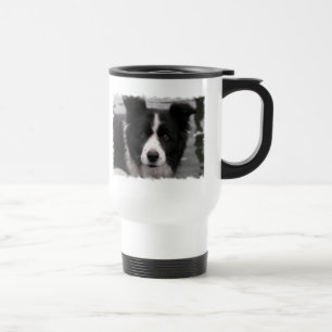 Taza del viaje del border collie