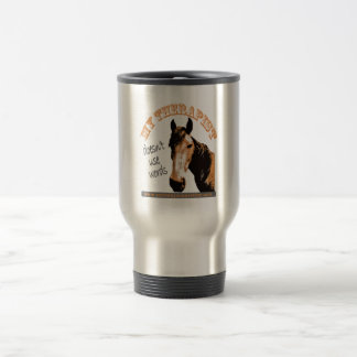 Taza del viaje del caballo de la terapia