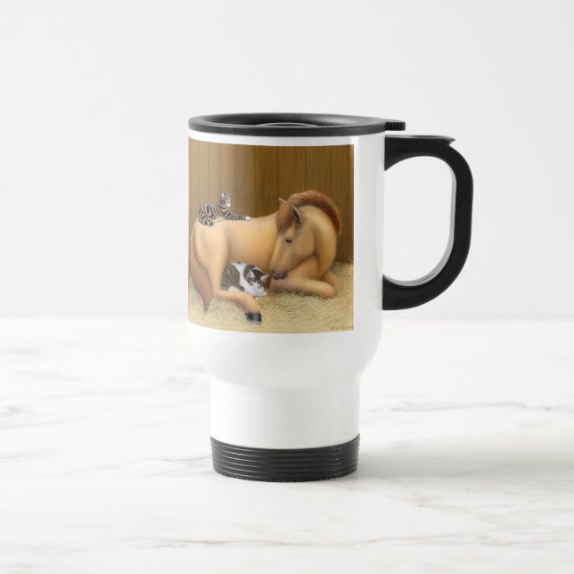 Taza del viaje del caballo de los amigos del (Derecha)