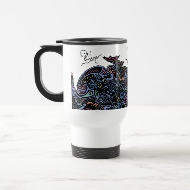 Taza del viaje del color del Web de araña (Izquierda)