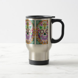 Taza del viaje del cráneo del azúcar, día de la