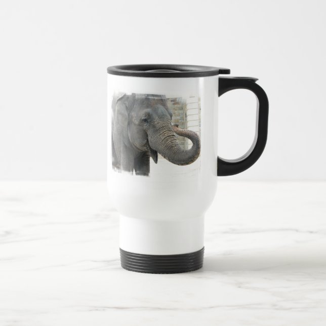 Taza del viaje del elefante el tocar la trompeta (Derecha)
